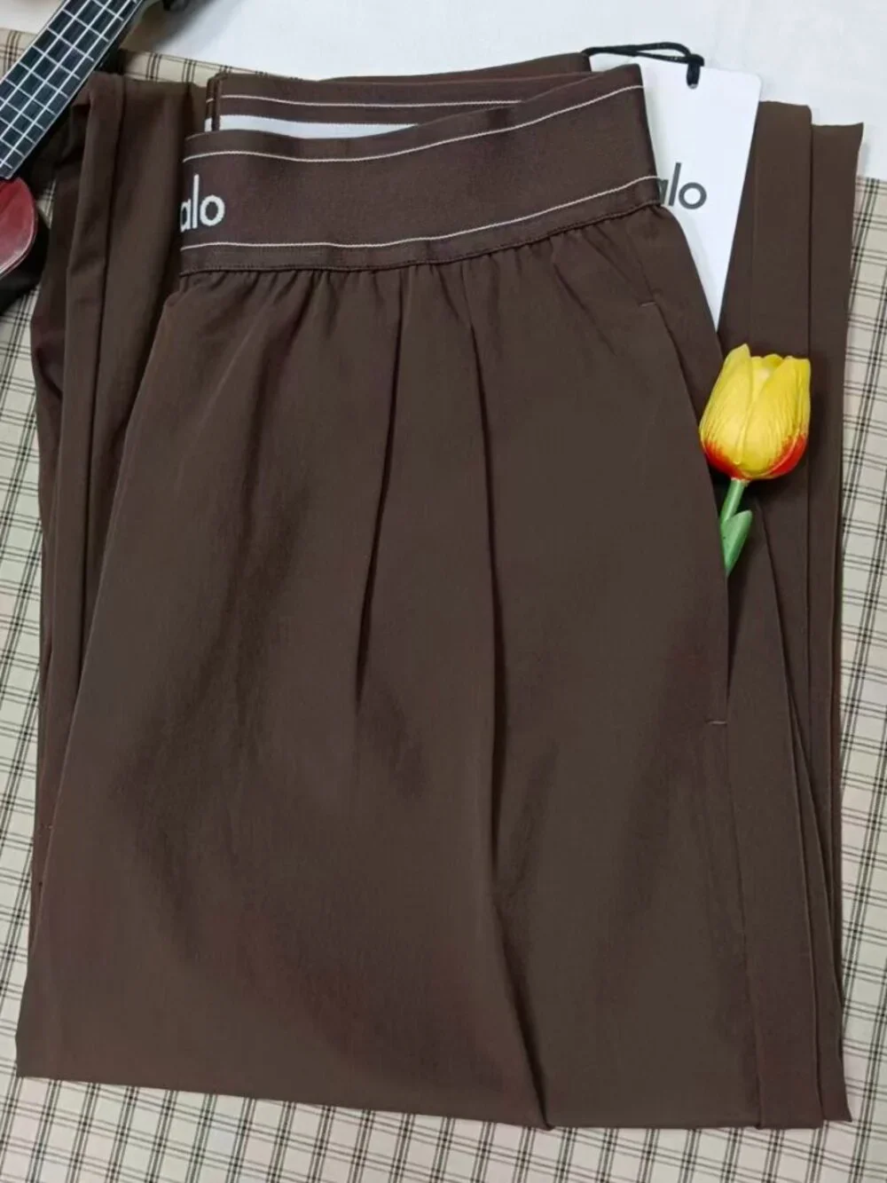 Espresso Brown Alo Yoga Suit Up Trouser(Regular)Wide Leg🦋Brand New